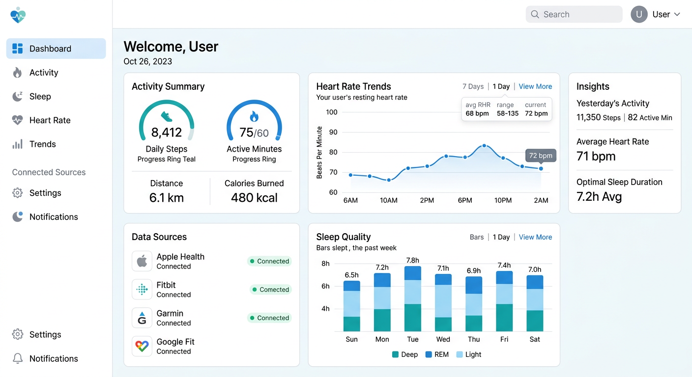 Health dashboard demo