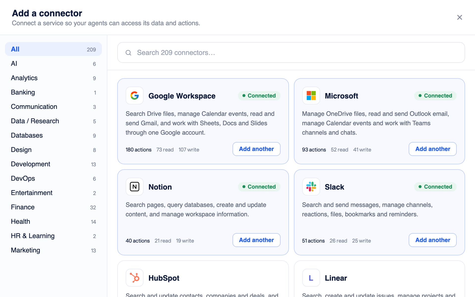 Connections: Everything you use, in one place
