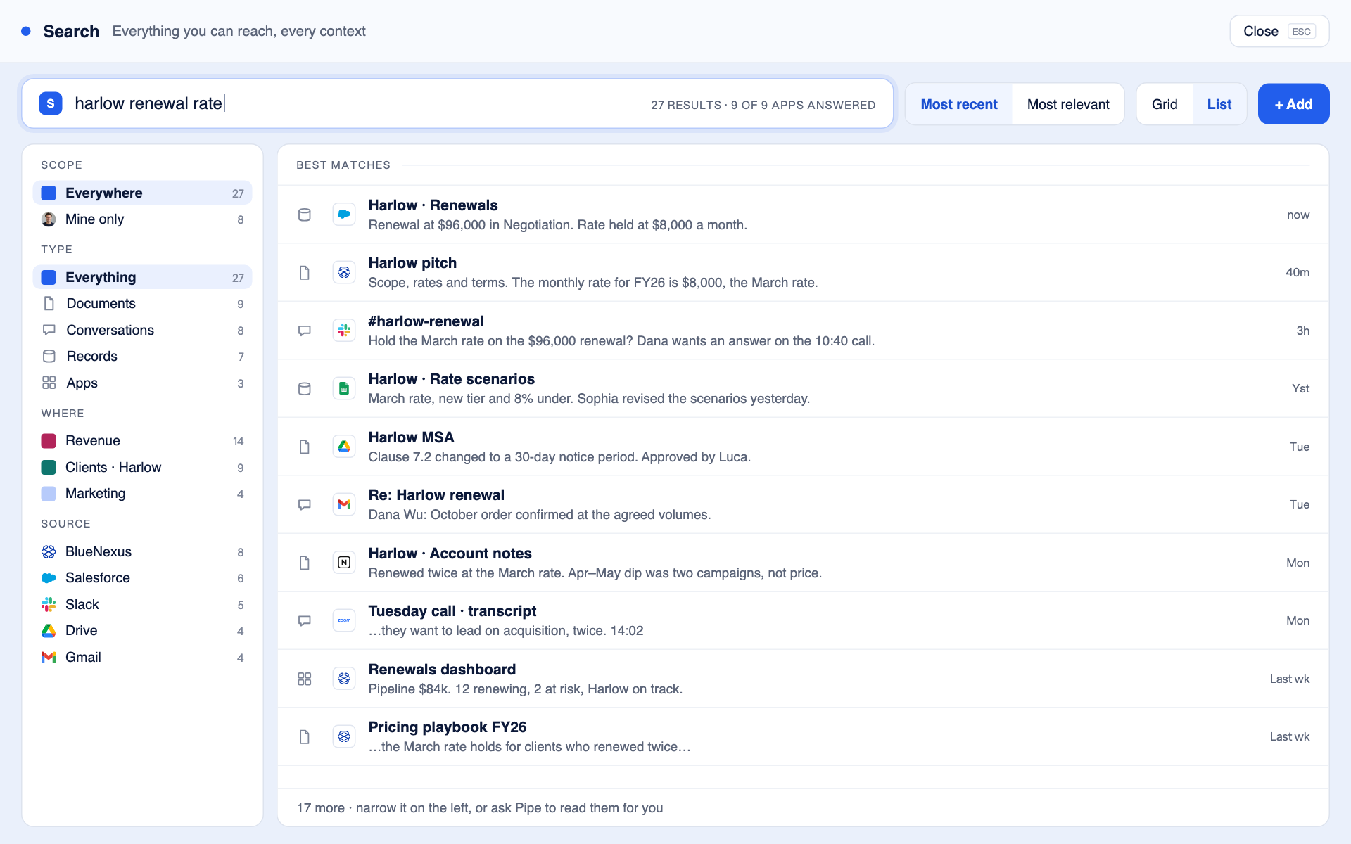 Universal Search: Search across all your apps at once