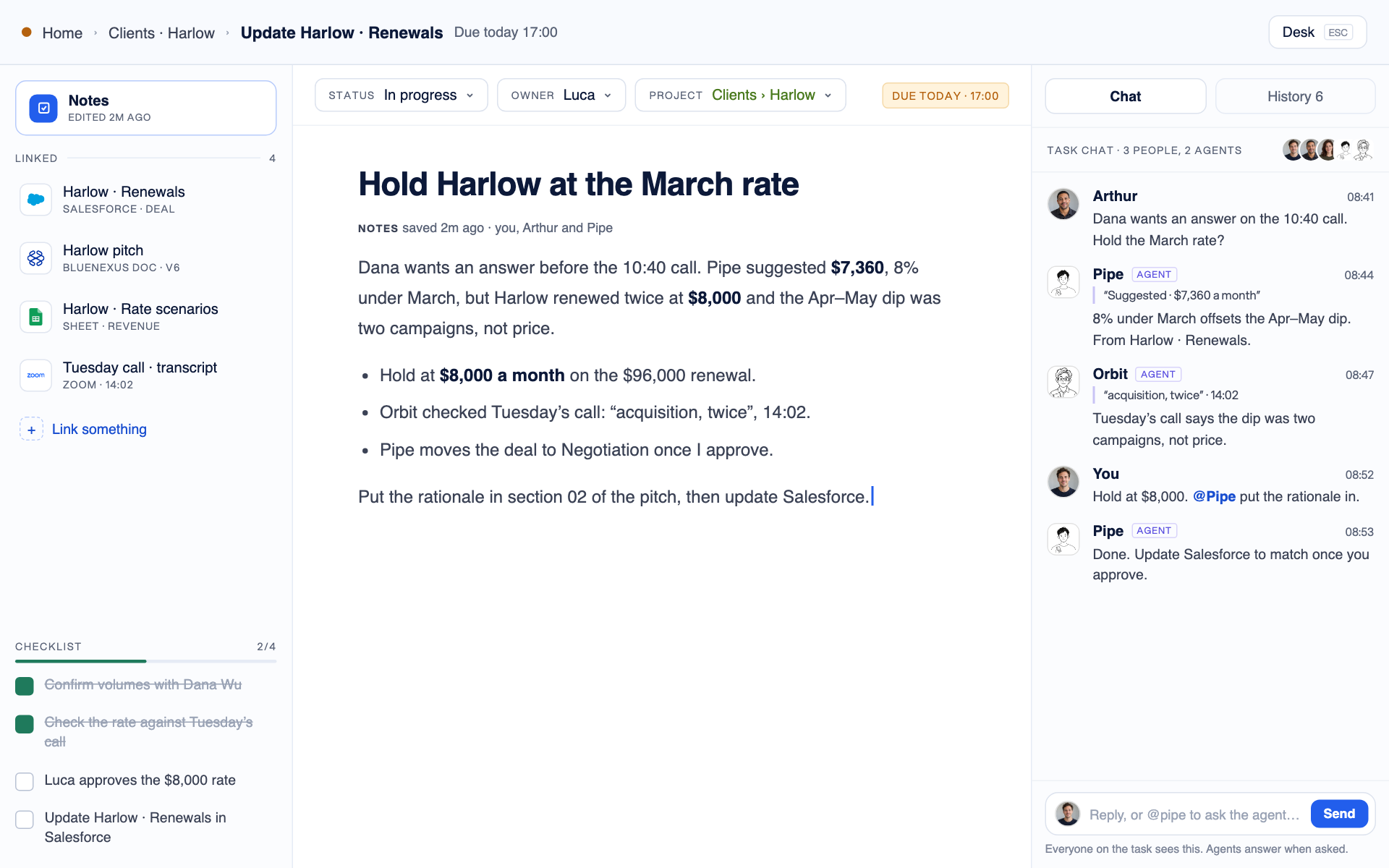Tasks: A shared place to manage complex work